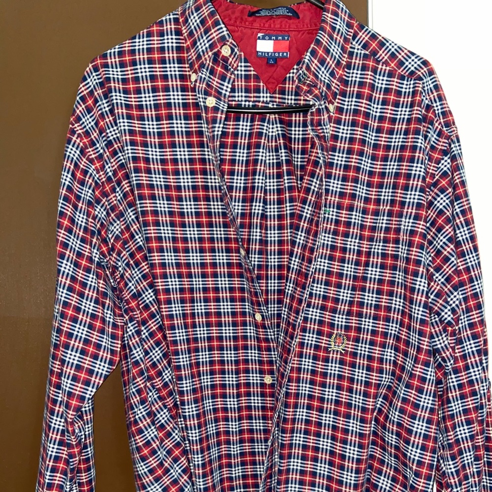 Vintage Men’s Tommy Hilfiger Plaid Button Up